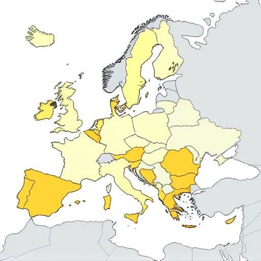 Map of Europe highlighting countries that currently utilize digital vignette systems for highway tolls.